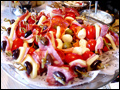 Antipasto skewers catered for a graduation party