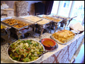 buffet style catering at a graduation party on Long Island