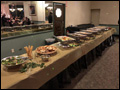 catered buffet is ready for guests at the VFW Hall in Albertson