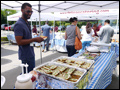 corporate bbq catering with a self serve potato station and all the fixings