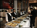 buffet style catering at a catered Long Island Christmas party 