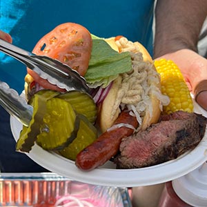 Delicious BBQ plate of food from our BBQ menu