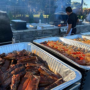 Outdoor kitchen BBQ cooked & served onsite in New York