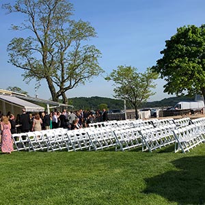 Outdoor wedding ceremony set up by Felicos