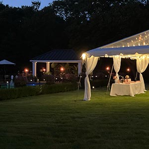 Outdoor wedding set up