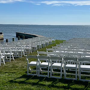 Wedding ceremony set up by Felicos catering