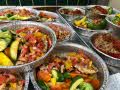 individually packaged meals ready for catering