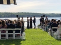 Long Island outdoor wedding ceremony has started