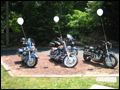 backyard motorcycle wedding